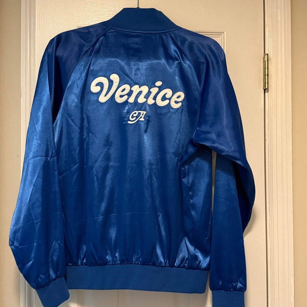 Venice Waterfront Satin Bomber Jacket via Hotel 1171